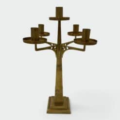 Jugendstil Brass Candelabrum with Five Lights in the Style of Josef Hoffmann - Styylish