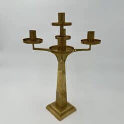 Jugendstil Brass Candelabrum with Five Lights in the Style of Josef Hoffmann - View Five - Styylish