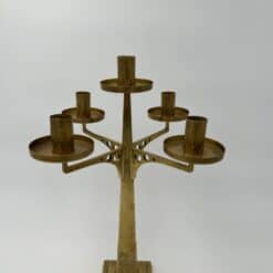 Jugendstil Brass Candelabrum with Five Lights in the Style of Josef Hoffmann - View Six - Styylish