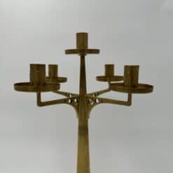 Jugendstil Brass Candelabrum with Five Lights in the Style of Josef Hoffmann - View Seven - Styylish