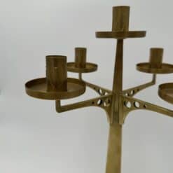 Jugendstil Brass Candelabrum with Five Lights in the Style of Josef Hoffmann - Detail One - Styylish