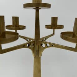 Jugendstil Brass Candelabrum with Five Lights in the Style of Josef Hoffmann - Detail Two - Styylish