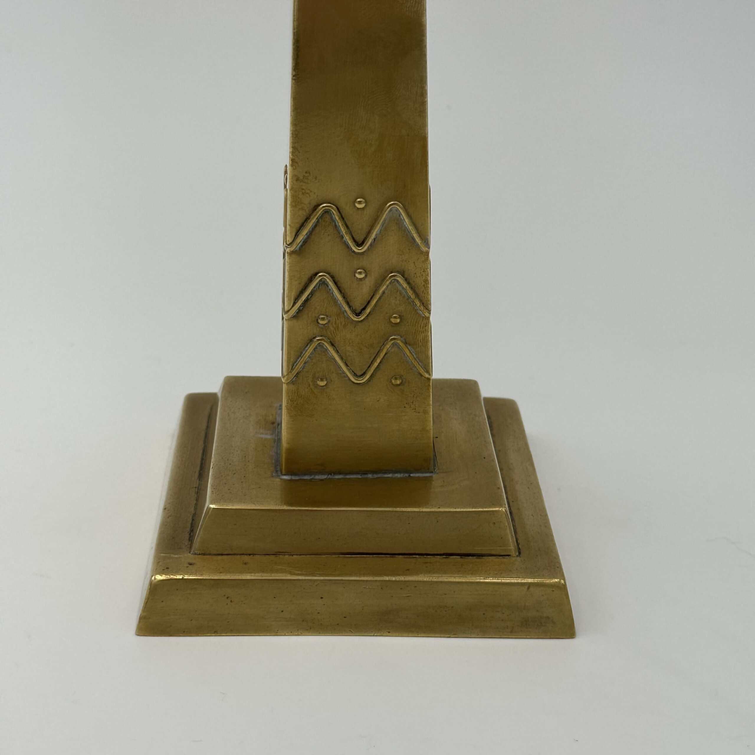 Jugendstil Brass Candelabrum with Five Lights in the Style of Josef Hoffmann - Detail Four - Styylish
