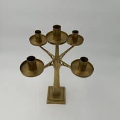 Jugendstil Brass Candelabrum with Five Lights in the Style of Josef Hoffmann - Detail Six - Styylish