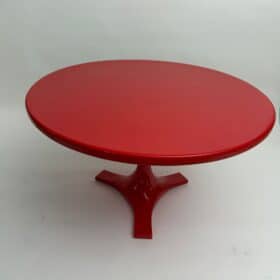 Rare Red Kartell Dining Table by Anna Castelli Ferrieri, ca. 1967
