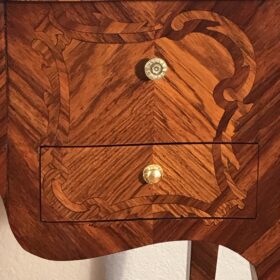 Antique Louis XV Marquetry Dressing Table with Mirror