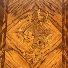 Antique Louis XV Marquetry Dressing Table with Mirror