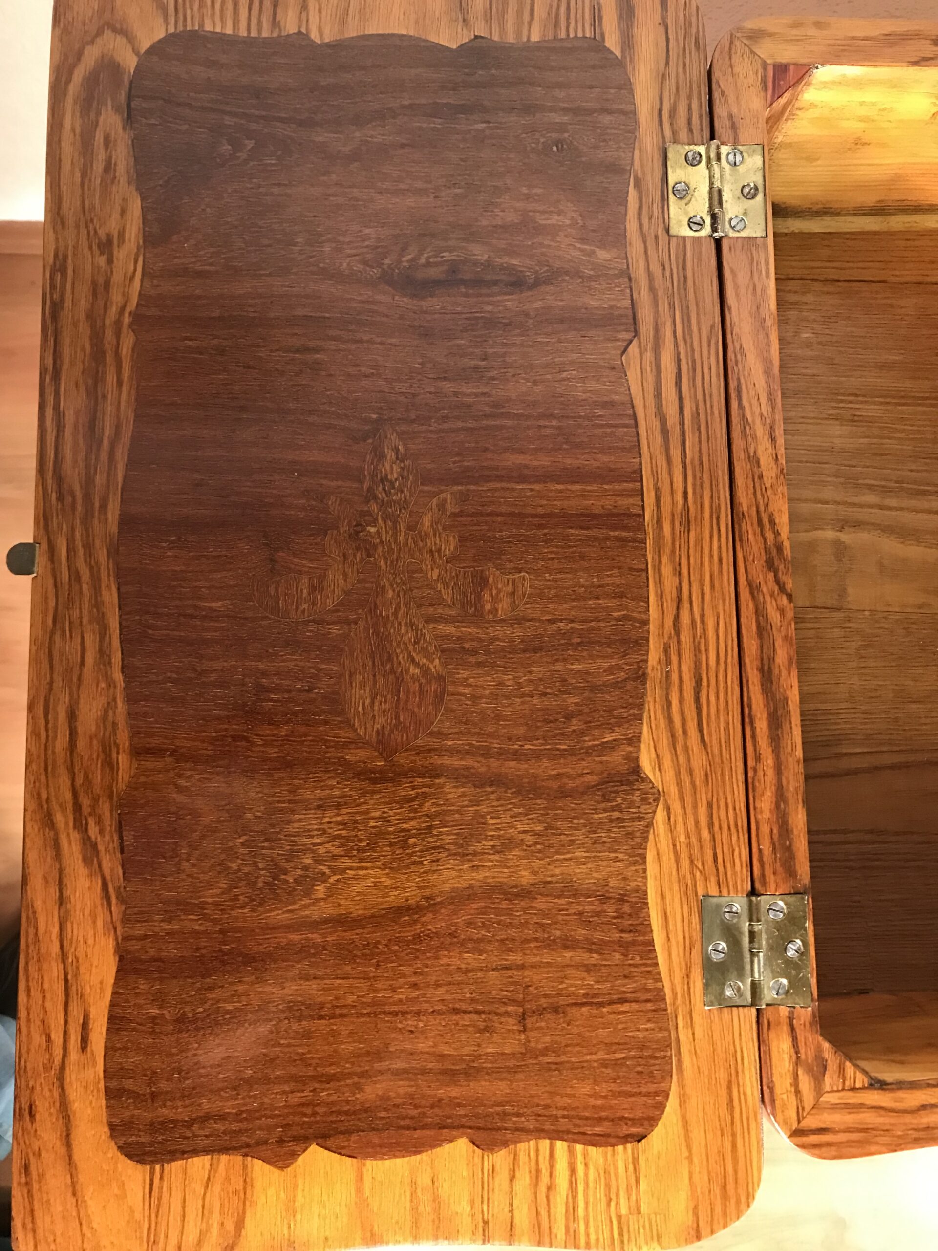 Antique Louis XV Marquetry Dressing Table with Mirror - Image 14