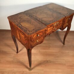 Antique Louis XV Marquetry Dressing Table with Mirror - Image 13