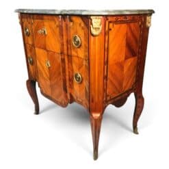 Alternative view of French Transition Commode Sauteuse with Marquetry, 18th Century