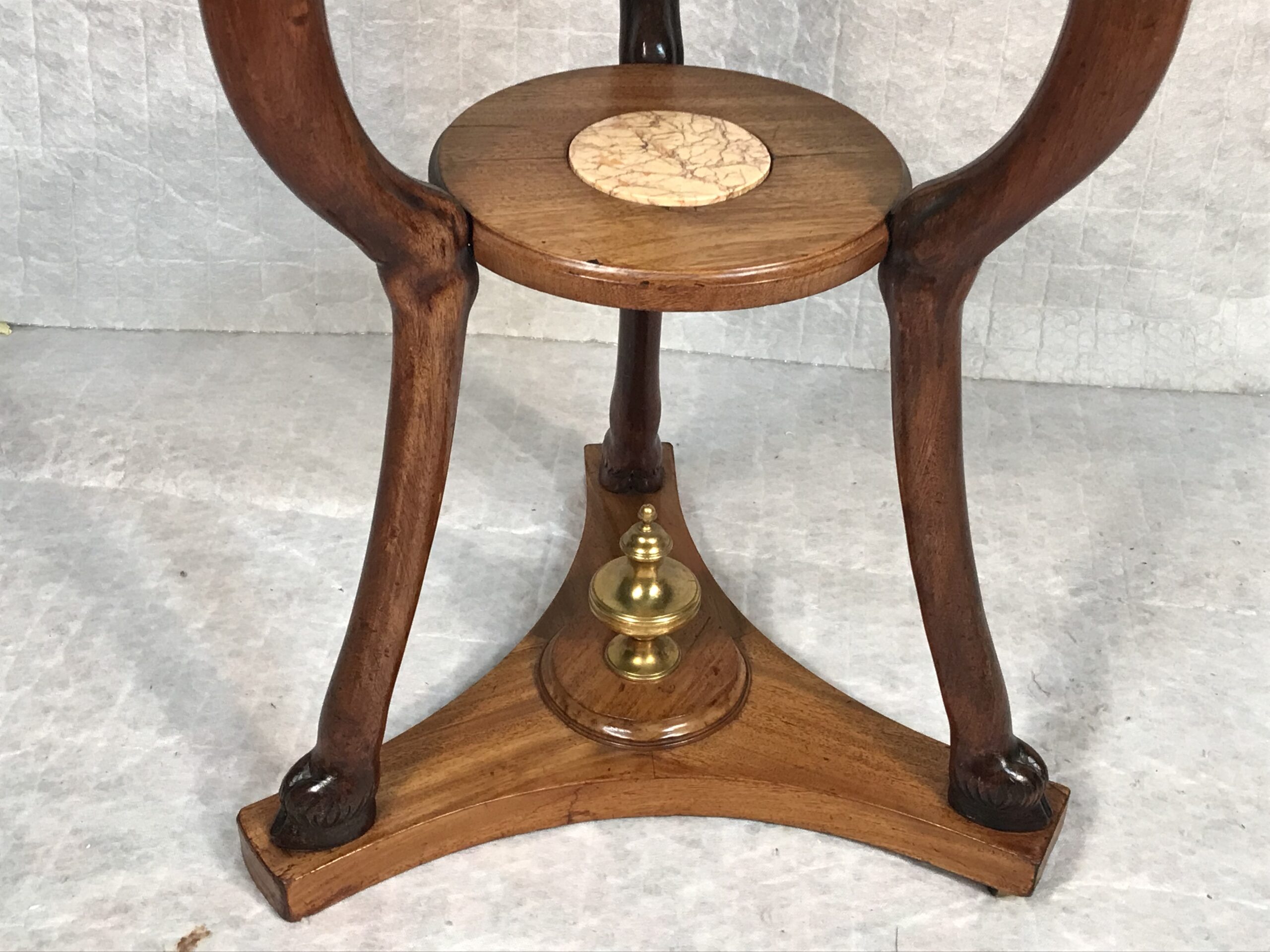 French Directoire Gueridon Side Table with Carved Ram Heads, circa 1800 - Image 9