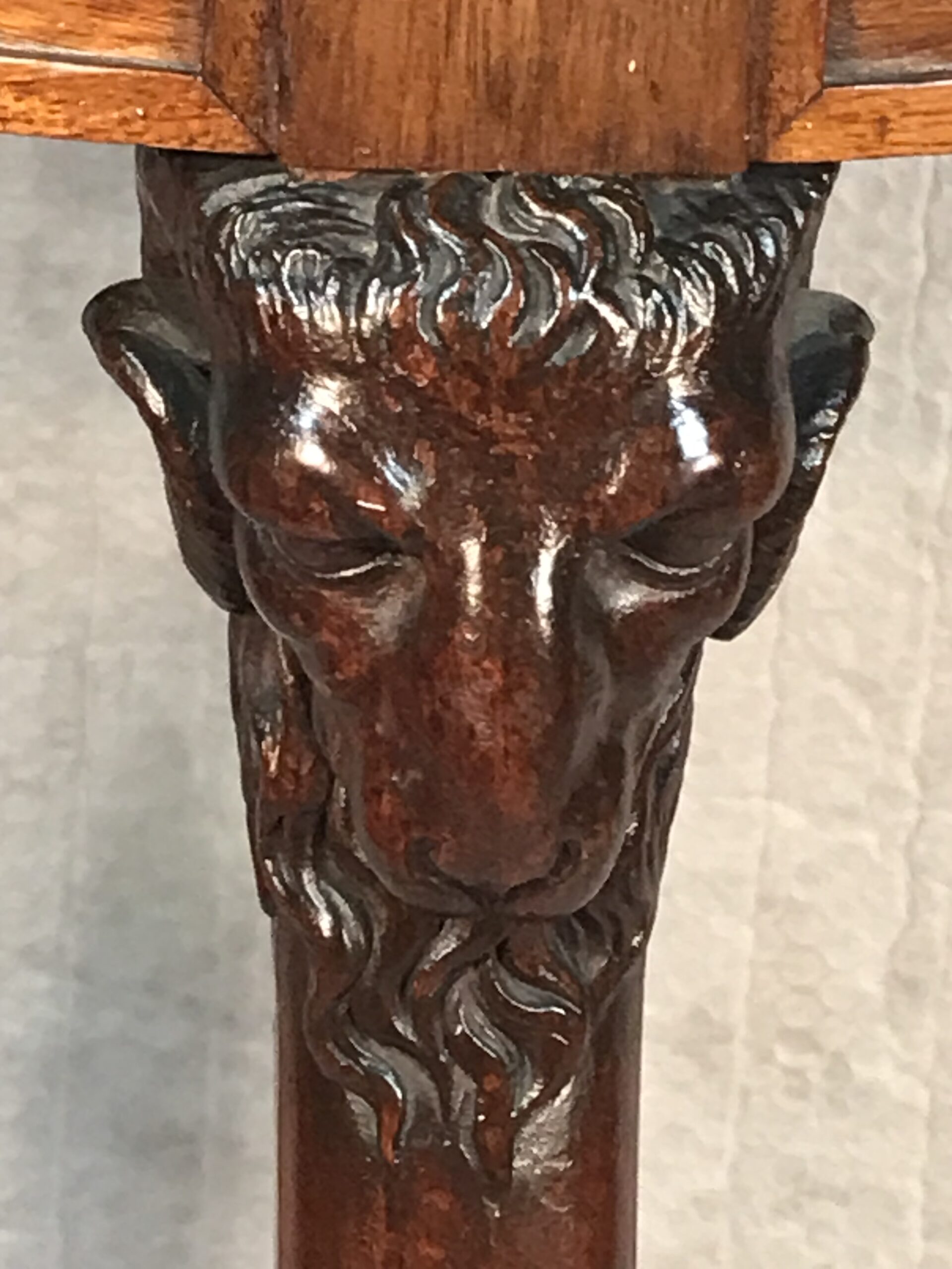 French Directoire Gueridon Side Table with Carved Ram Heads, circa 1800 - Image 7