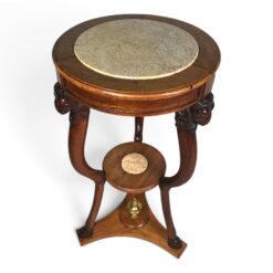 French Directoire Gueridon Side Table with Carved Ram Heads, circa 1800 - Image 3