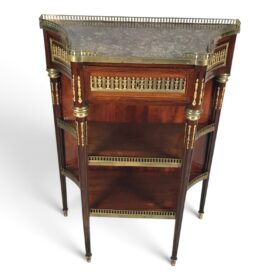 French Louis XVI Style Mahogany Étagère with Marble Top and Gilt-Bronze Mounts