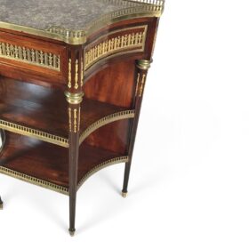 French Louis XVI Style Mahogany Étagère with Marble Top and Gilt-Bronze Mounts