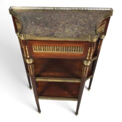 Alternative view of French Louis XVI Style Mahogany Étagère with Marble Top and Gilt-Bronze Mounts