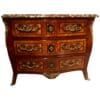 French Louis XV Marquetry Commode with Marble Top- Styylish